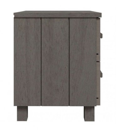 vidaXL Bedside Cabinet "HAMAR" Light Grey 40x35x44,5 cm Solid Pinewood