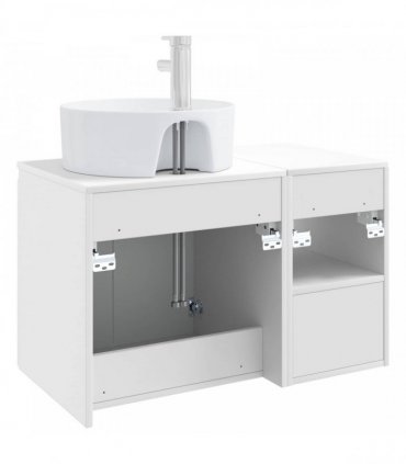 vidaXL Bathroom Cabinet Set 2 pcs White 79.5 x 44.5 x 82 cm