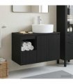 vidaXL Bathroom Cabinet Set 2 pcs Black 79.5 x 44.5 x 82 cm