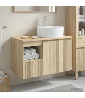 vidaXL Bathroom Cabinet Set 2 pcs Sonoma Oak 79.5 x 44.5 x 82 cm