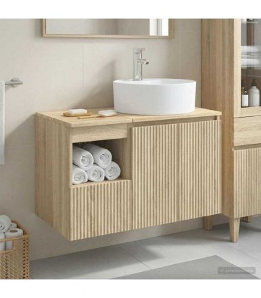 vidaXL Bathroom Cabinet Set 2 pcs Sonoma Oak 79.5 x 44.5 x 82 cm