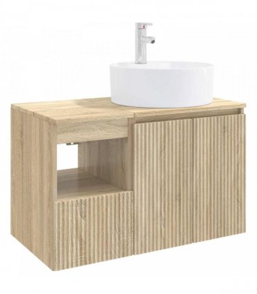 vidaXL Bathroom Cabinet Set 2 pcs Sonoma Oak 79.5 x 44.5 x 82 cm