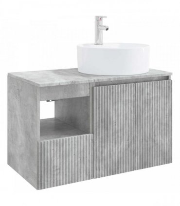 vidaXL Bathroom Cabinet Set 2 pcs Concrete Grey 79.5 x 44.5 x 82 cm