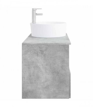 vidaXL Bathroom Cabinet Set 2 pcs Concrete Grey 79.5 x 44.5 x 82 cm