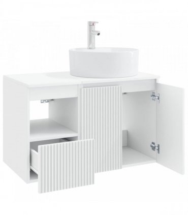 vidaXL Bathroom Cabinet Set 2 pcs High Gloss White 79.5 x 44.5 x 82 cm