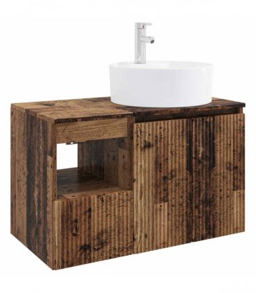 vidaXL Bathroom Cabinet Set 2 pcs Old Wood 79.5 x 44.5 x 82 cm