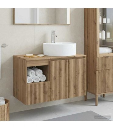 vidaXL Bathroom Cabinet Set 2 pcs Artisan Oak 79.5 x 44.5 x 82 cm
