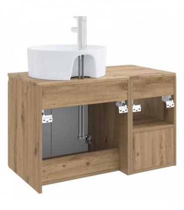 vidaXL Bathroom Cabinet Set 2 pcs Artisan Oak 79.5 x 44.5 x 82 cm