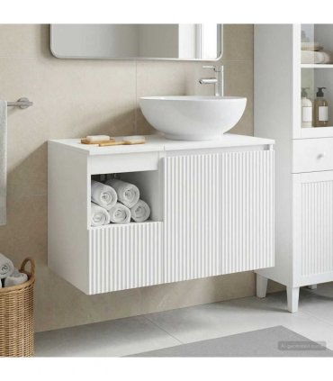 vidaXL Bathroom Cabinet Set 2 pcs White 79.5 x 44.5 x 80 cm