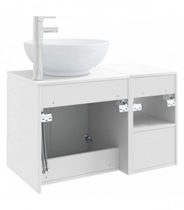 vidaXL Bathroom Cabinet Set 2 pcs White 79.5 x 44.5 x 80 cm