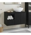 vidaXL Bathroom Cabinet Set 2 pcs Black 79.5 x 44.5 x 80 cm