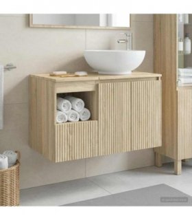 vidaXL Bathroom Cabinet Set 2 pcs Sonoma Oak 79.5 x 44.5 x 80 cm