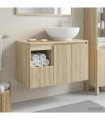 vidaXL Bathroom Cabinet Set 2 pcs Sonoma Oak 79.5 x 44.5 x 80 cm