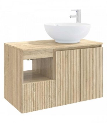 vidaXL Bathroom Cabinet Set 2 pcs Sonoma Oak 79.5 x 44.5 x 80 cm