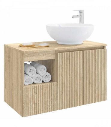vidaXL Bathroom Cabinet Set 2 pcs Sonoma Oak 79.5 x 44.5 x 80 cm