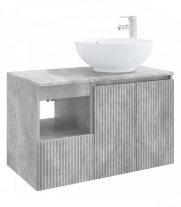 vidaXL Bathroom Cabinet Set 2 pcs Concrete Grey 79.5 x 44.5 x 80 cm