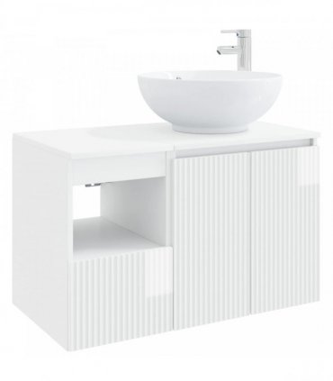 vidaXL Bathroom Cabinet Set 2 pcs High Gloss White 79.5 x 44.5 x 80 cm