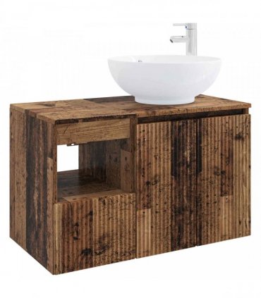 vidaXL Bathroom Cabinet Set 2 pcs Old Wood 79.5 x 44.5 x 80 cm