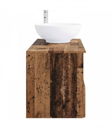 vidaXL Bathroom Cabinet Set 2 pcs Old Wood 79.5 x 44.5 x 80 cm
