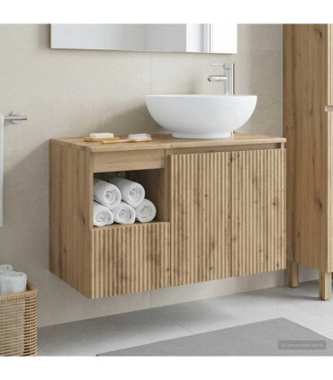 vidaXL Bathroom Cabinet Set 2 pcs Artisan Oak 79.5 x 44.5 x 80 cm