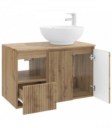 vidaXL Bathroom Cabinet Set 2 pcs Artisan Oak 79.5 x 44.5 x 80 cm