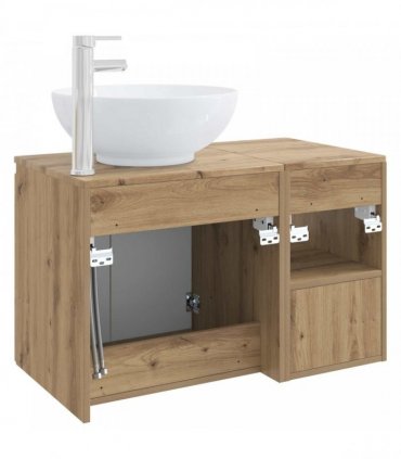 vidaXL Bathroom Cabinet Set 2 pcs Artisan Oak 79.5 x 44.5 x 80 cm