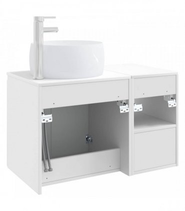 vidaXL Bathroom Cabinet Set 2 pcs White 79.5 x 44.5 x 80 cm