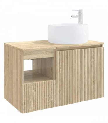 vidaXL Bathroom Cabinet Set 2 pcs Sonoma Oak 79.5 x 44.5 x 80 cm