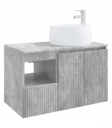 vidaXL Bathroom Cabinet Set 2 pcs Concrete Grey 79.5 x 44.5 x 80 cm