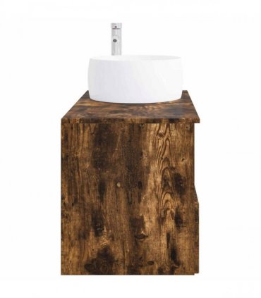 vidaXL Bathroom Cabinet Set 2 pcs Smoked Oak 79.5 x 44.5 x 80 cm