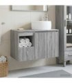 vidaXL Bathroom Cabinet Set 2 pcs Grey Sonoma 79.5 x 44.5 x 80 cm