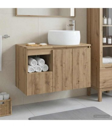 vidaXL Bathroom Cabinet Set 2 pcs Artisan Oak 79.5 x 44.5 x 80 cm
