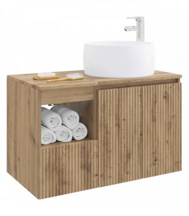 vidaXL Bathroom Cabinet Set 2 pcs Artisan Oak 79.5 x 44.5 x 80 cm