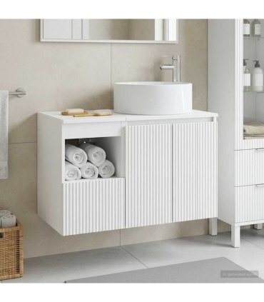 vidaXL Bathroom Cabinet Set 2 pcs White 79.5 x 44.5 x 80 cm