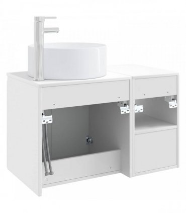 vidaXL Bathroom Cabinet Set 2 pcs White 79.5 x 44.5 x 80 cm