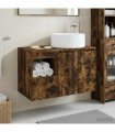 vidaXL Bathroom Cabinet Set 2 pcs Smoked Oak 79.5 x 44.5 x 80 cm