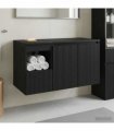 vidaXL Bathroom Cabinet Set 2 pcs Black 92.5 x 44.5 x 50 cm