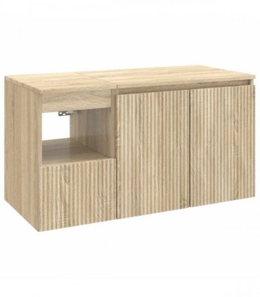 vidaXL Bathroom Cabinet Set 2 pcs Sonoma Oak 92.5 x 44.5 x 50 cm