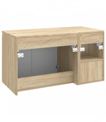 vidaXL Bathroom Cabinet Set 2 pcs Sonoma Oak 92.5 x 44.5 x 50 cm