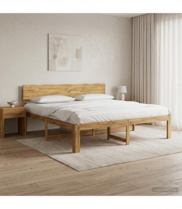 vidaXL Double Bed Frame with Headboard ROSTOCK White 180 x 200 cm