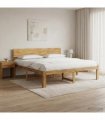 vidaXL Double Bed Frame with Headboard ROSTOCK White 180 x 200 cm