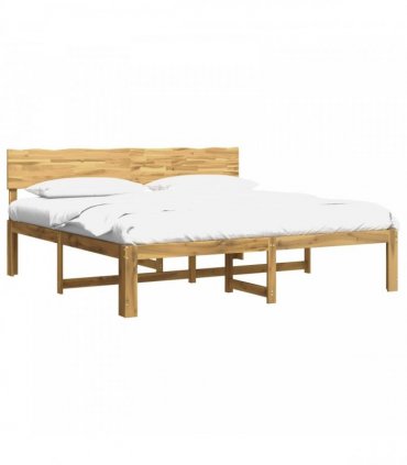 vidaXL Double Bed Frame with Headboard ROSTOCK White 180 x 200 cm