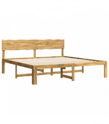 vidaXL Double Bed Frame with Headboard ROSTOCK White 180 x 200 cm