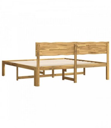 vidaXL Double Bed Frame with Headboard ROSTOCK White 180 x 200 cm