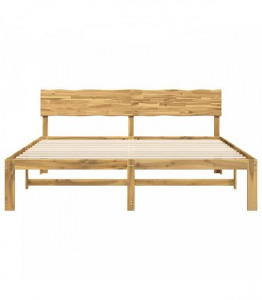 vidaXL Double Bed Frame with Headboard ROSTOCK White 200 x 200 cm
