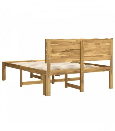 vidaXL Double Bed Frame with Headboard ROSTOCK White 160 x 200 cm