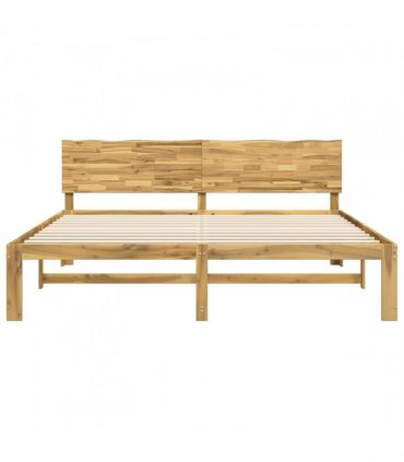 vidaXL Double Bed Frame with Headboard ROSTOCK White 180 x 200 cm