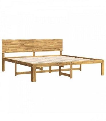 vidaXL Double Bed Frame with Headboard ROSTOCK White 200 x 200 cm