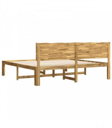 vidaXL Double Bed Frame with Headboard ROSTOCK White 200 x 200 cm