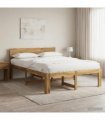 vidaXL Double Bed Frame with Headboard ROSTOCK White 160 x 200 cm